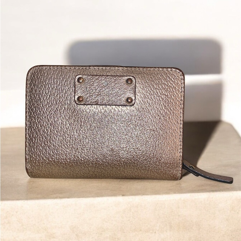 Kate Spade New York Wellesley Cara Rosegold Leather Wallet Clutch WLRU1745
